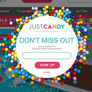 Just Candy Email Modal